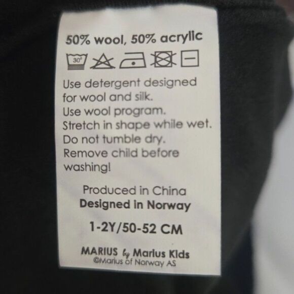 New With Tags Marius Kids 1-2 Yrs 50% Wool 50% Acrylic Trapper Hat - Picture 6 of 7